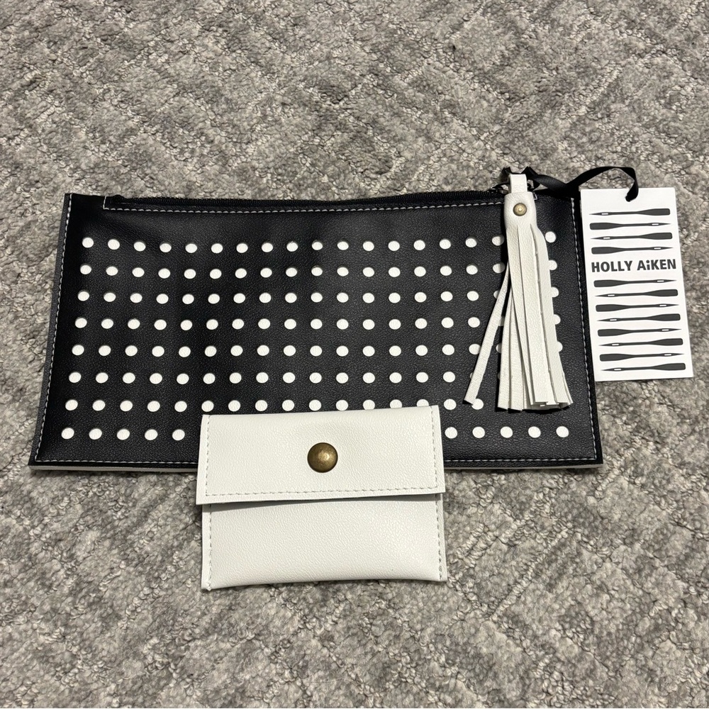 NWT Holly Aiken Large Blast Dots Wallet & Change Purse